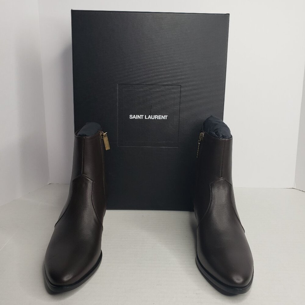 New Saint Laurent 45mm Western Leather Ankle Boots MSRP $995 - Size 36